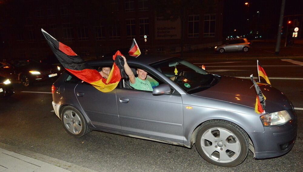 ußball WM 2014 Deutschland - Brasilien Autocorso