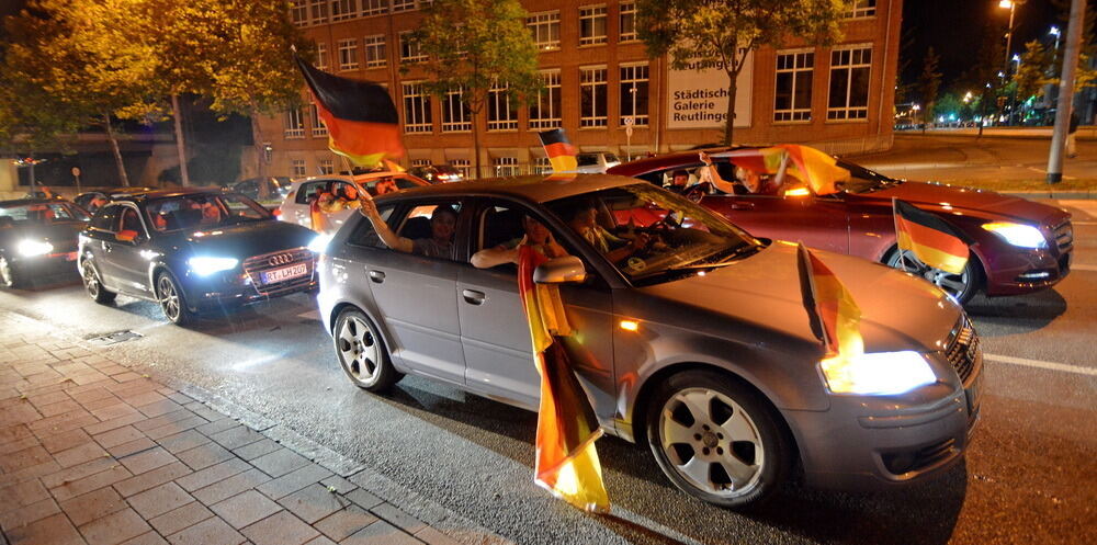 ußball WM 2014 Deutschland - Brasilien Autocorso