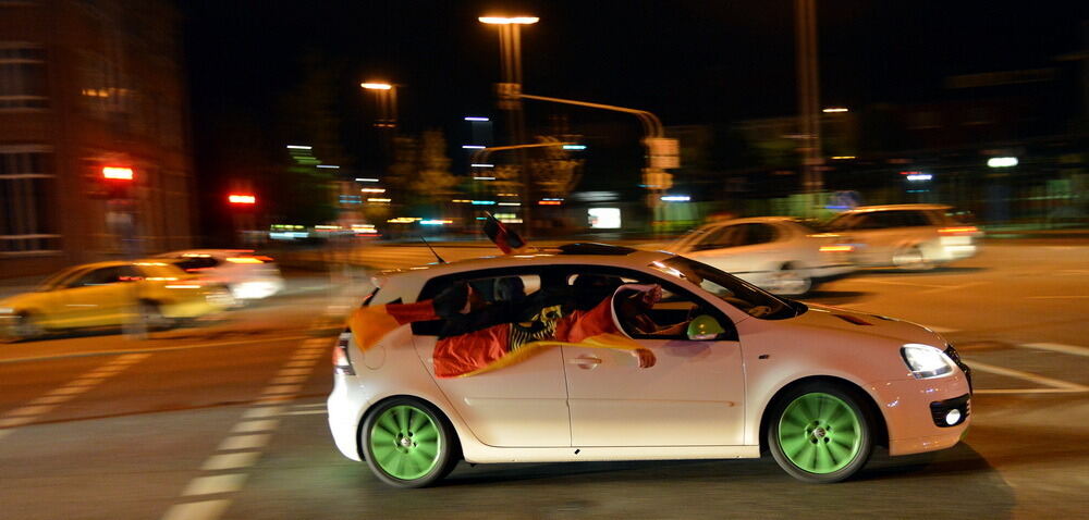 ußball WM 2014 Deutschland - Brasilien Autocorso