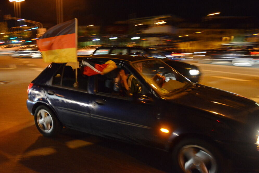 ußball WM 2014 Deutschland - Brasilien Autocorso