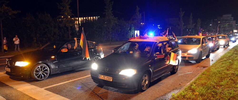 ußball WM 2014 Deutschland - Brasilien Autocorso