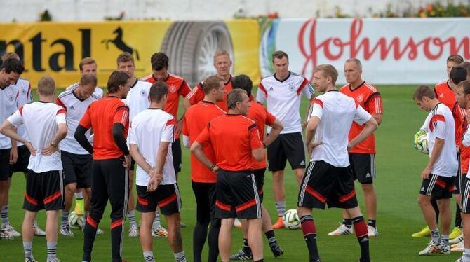 Die Deutsche Mannschaft beim Training in Brasilien. Foto: Thomas Eisenhuth