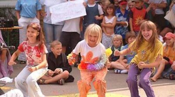 Das macht Spaß: Abschlussfest der AWO-Stadtranderholung. FOTO: TRINKHAUS