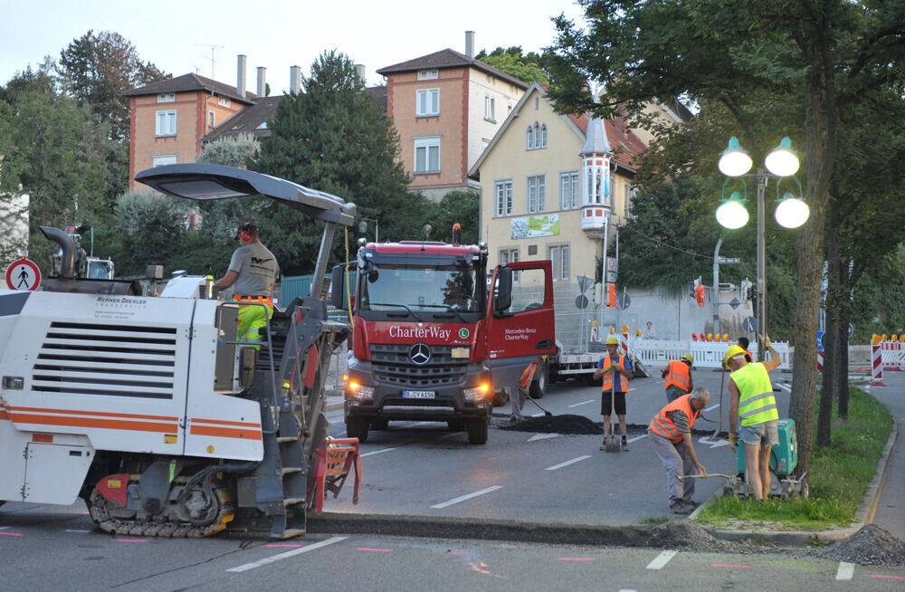 Baustelle in der Alteburgstraße