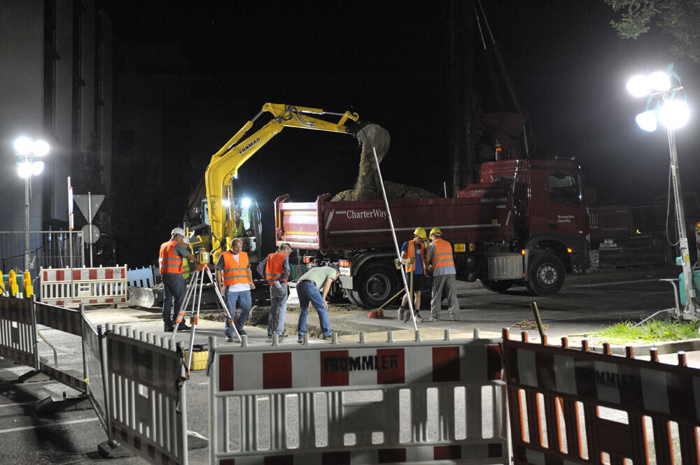 Baustelle in der Alteburgstraße