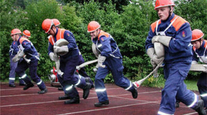 Auch bei der Schnelligkeitsübung zählte die Teamleistung.  FOTO: MAR