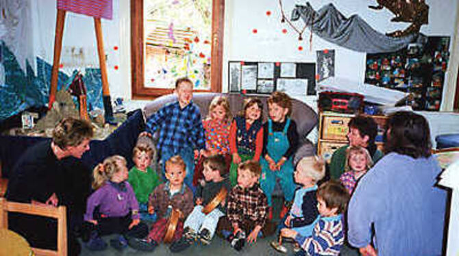 Kindergarten-Arbeit ist elementar. Aber wer muss daran wie viel bezahlen? Der Gomaringer Kindergarten im Alten Schulhaus (Bild)