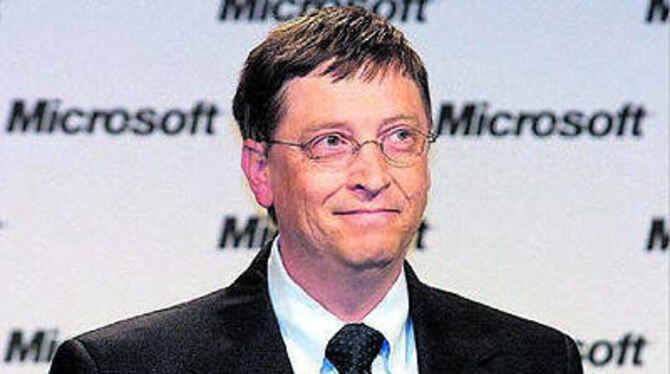 Microsoft-Boss Bill Gates erfuhr von einer Niederlage seines Konzerns vor dem Luxemburger EU-Gericht. 
FOTO: DPA