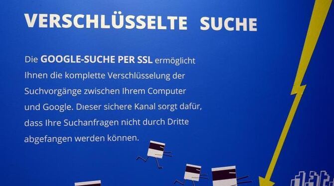 Google wirbt für sicheres Suchen im Netz - mit SSL. Foto: Britta Pedersen/Archiv