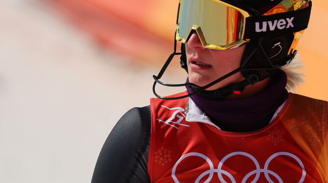 Der Blick der Abgeschlagenen: Die Inzellerin Marina Wallner war im Slalom die einzige Deutsche, die das Ziel erreichte. Rang 19