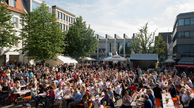 Großer Trubel beim Reutlinger Stadtfest im Jahr 2018.