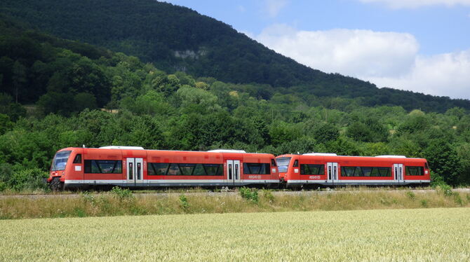 Die Ermstalbahn, die zwischen Metzingen und Bad Urach verkehrt, ist ein Erfolgsmodell.