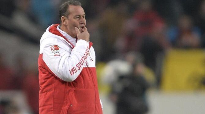 Stuttgarts Trainer Huub Stevens ist nun gefordert. Foto: Daniel Maurer