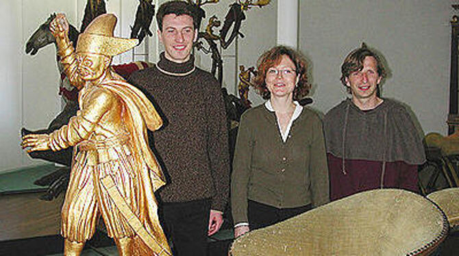 Nicht nur barocke Prunkschlitten sind im Bad Uracher Residenzschloss zu bestaunen. Joachim Stolz, Claudia Schlager und Holger St