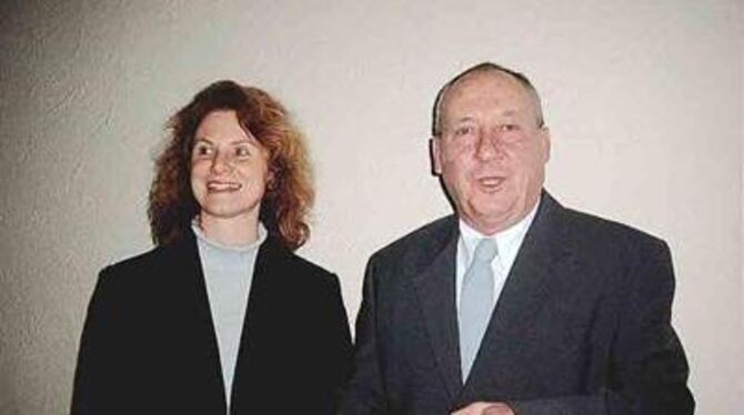 Die neue Vorsitzende - und auch da ihr Vorgänger - des Geschichtsvereins: Margarete Krug und Jürgen Steinhilber. FOTO: LPT