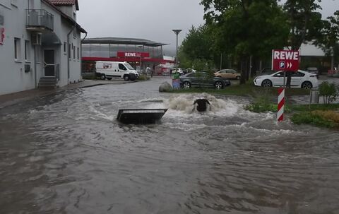 Wassermassen in Bodelshausen