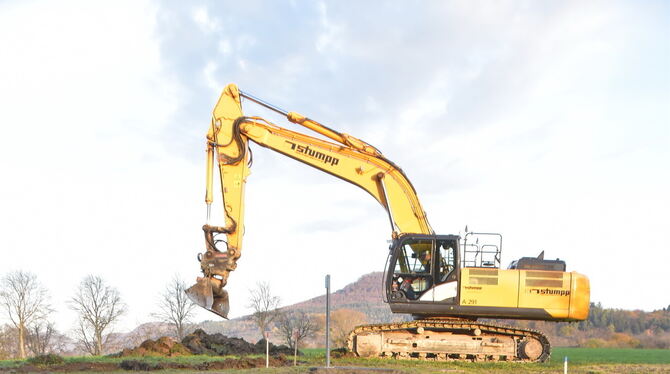 Die Bauarbeiten am Gaisbach sollen noch vier bis sechs Wochen dauern.  FOTO: MEYER