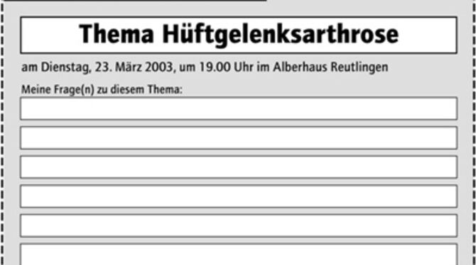 GEA-Leser haben vorab die Möglichkeit, mit Hilfe des Coupons ihre Fragen an die Experten einzureichen.