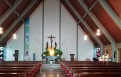 Blick in die katholische Kirche St. Johannes in Riederich.  FOTO: KIRCHE