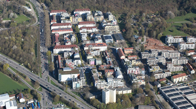 Tübingens Französisches Viertel erhält den Städtebau-Sonderpreis »revisited«.  LUFTBILD: MANFRED GROHE