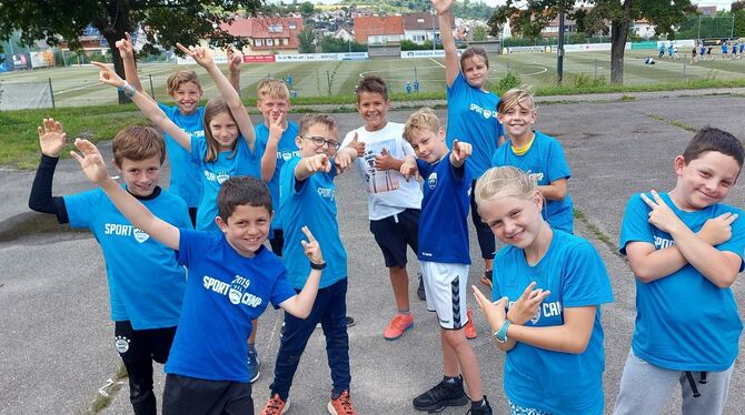 130 Kinder waren beim Sportcamp des VfL Pfullingen dabei und hatten in der vergangenen Woche jede Menge Spaß.  FOTOS: FISCHER