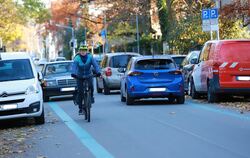 In der Reutlinger Fahrradstraße in der Charlottenstraße sind Radler derzeit in der Unterzahl.