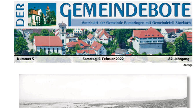 Das aktuelle Titelbild des Gomaringer Gemeindeboten.