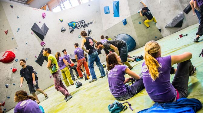 Voll ist es im Tübinger Boulderzentrum B12 eigentlich fast immer. FOTO: VEREIN