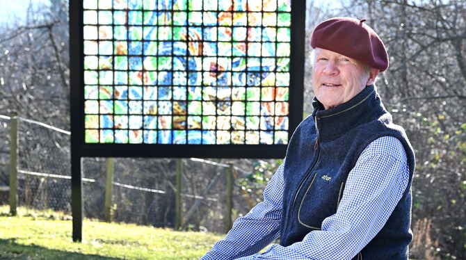 Hermann Walz ist in Eningen vielseitig engagiert, unter anderem ist er der Vorsitzende des Fördervereins Eninger Kunstwege. FOTO