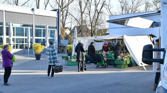 Freitags ist Markt auf dem Mössinger Löwensteinplatz. Eine »marktähnliche Veranstaltung« wünscht sich OB Bulander künftig auf de