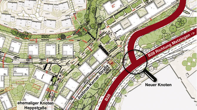 1,6 Millionen Euro werden am neuen Knoten verbaut. GRAFIK STADT/GEA-REPRO