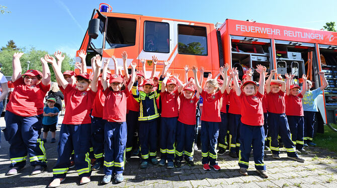 Happy Birthday: Vor zehn Jahren wurde die Kinderfeuerwehr gegründet. Der runde Geburtstag wurde mit einer Rallye rund um die Tur