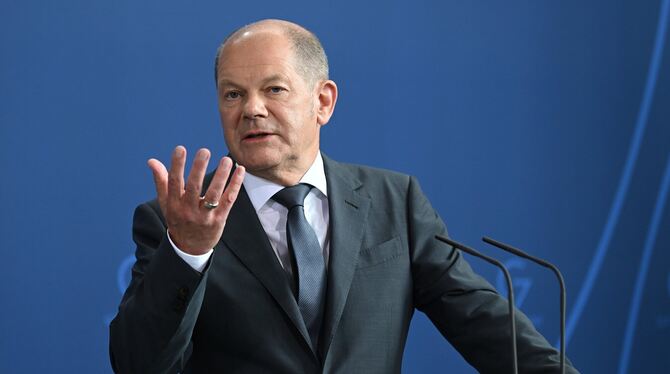 Olaf Scholz kündigt einen Gas-Soli und weitere Hilfen an.  FOTO: PEDERSEN/DPA