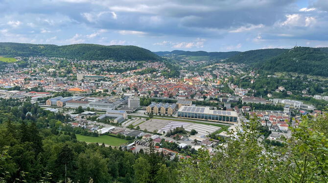 Stammsitz von Groz-Beckert (Bildmitte) in Albstadt