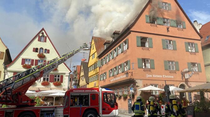 Hotelbrand in Dinkelsbühl