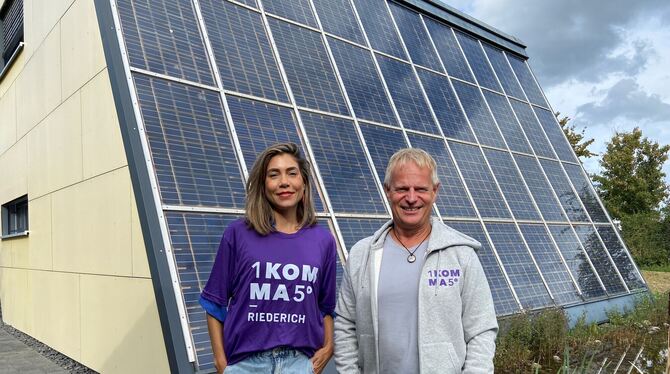 Sophia Rödiger von 1Komma5° und Firmengründer Uli Ruoff von Ruoff Energietechnik arbeiten in Zukunft zusammen.