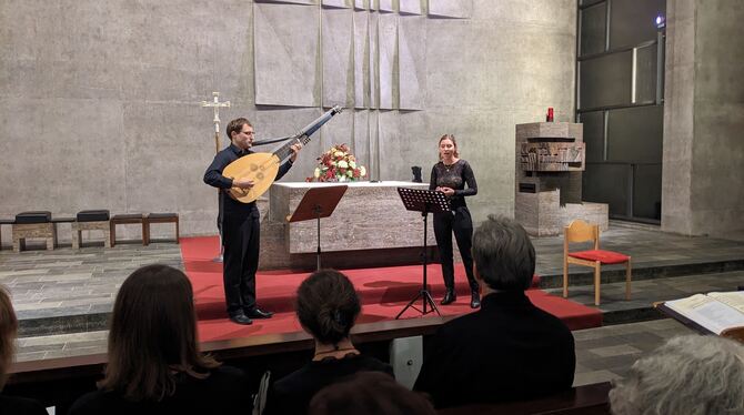 Niels Pfeffer und Johanna Pommranz  im Konzert »Jubilate Deo«.