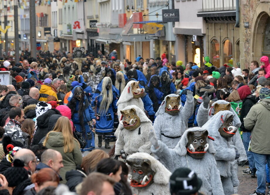 Fasnetsumzug in der Reutlinger Innenstadt