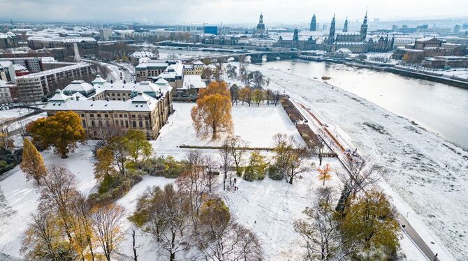 Schnee in Dresden