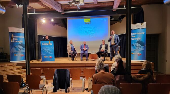 Die AfD brachte vier Abgeordnete aufs Podium.