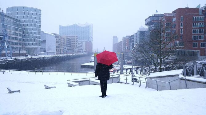 Schnee in Hamburg