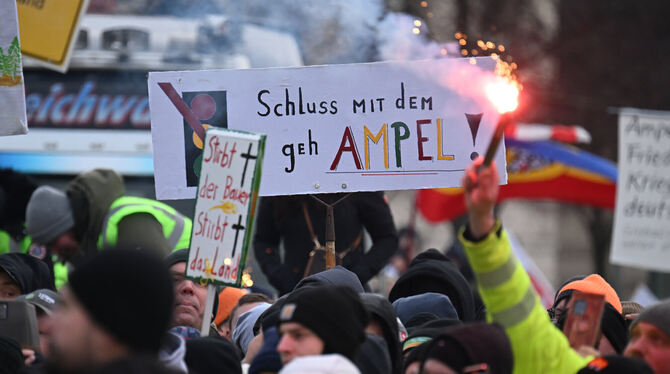 Protestdemonstration vor dem Brandenburger Tor.