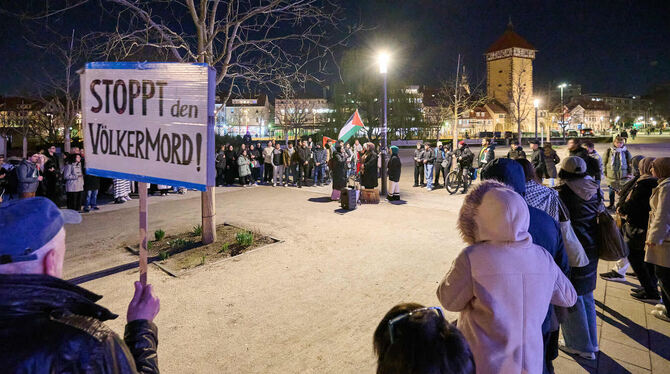 Die Demonstration für Frieden im Nahen Osten endet am Freitagabend im Reutlinger Bürgerpark.