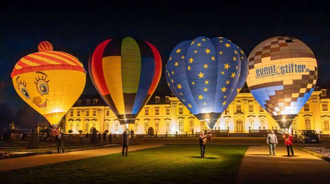 Modellballone vor dem Ludwigsburger Schloss