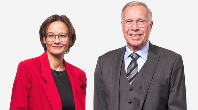 Eva Baumann und Prof. Klaus Müller