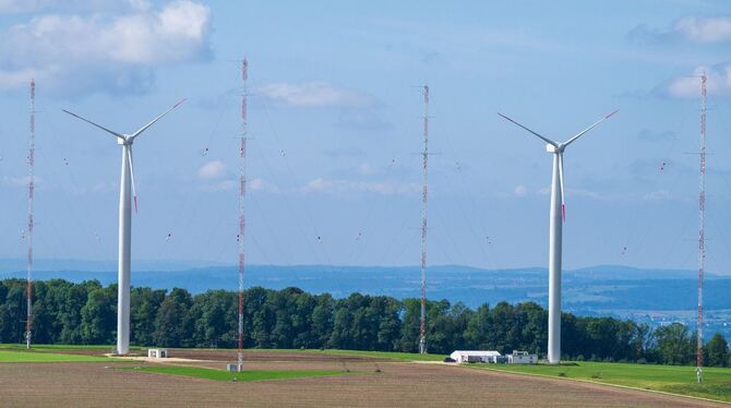 Windtestfeld auf schwäbischer Alb