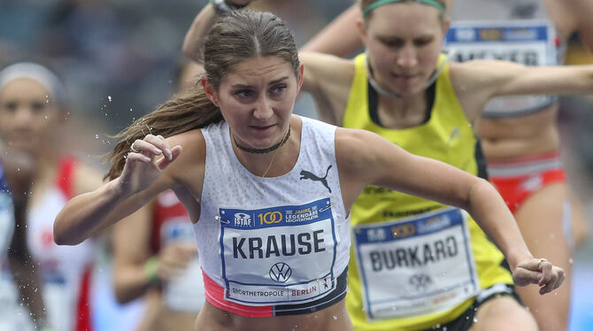 Gesa Felicitas Krause will bei den Olympischen Spielen in Paris ins Finale. Zunächst tritt sie aber in Pliezhausen auf den krumm