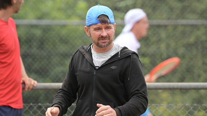 Gründer der Tennisbase Reutlingen mit Benjamin Genähr: Marek Kimla, der auch das Zweitliga-Team des TV Reutlingen coacht.