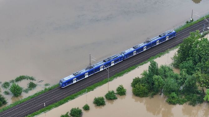 Hochwasser in Baden-Württemberg - Meckenbeuren