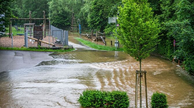 Hochwasser in Baden-Württemberg - Leinzell